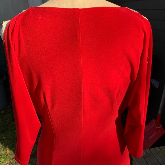 For Valentine's Day?    Red Body-Skimming Dress - Picture 8 of 13